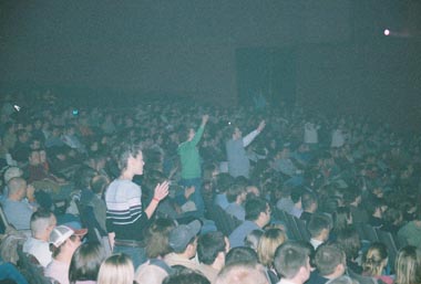Crowd - few standing